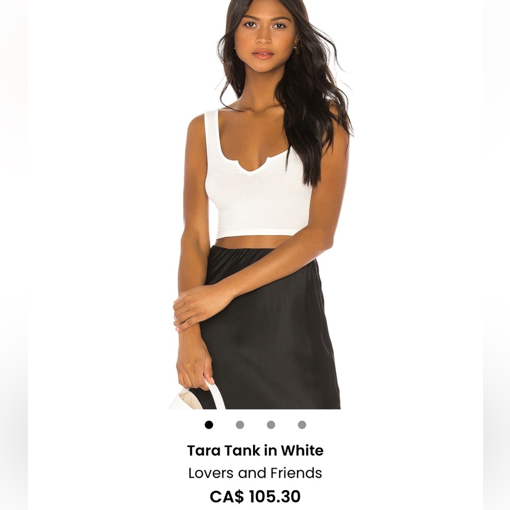Lovers + Friends Ivory Tara Tank Top